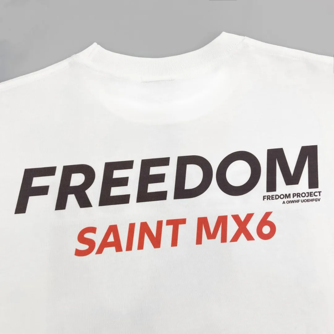 Saint Michael STA Akira Cyberpunk Cartoon Animation Print Retro Vintage Loose Short Sleeves Digital white ink direct injection, the fabric is breathable and the pattern is three-dimensional and clear. Fabric: Double yarn 240g Style number: S902 Size: S-M-L-XL Color: White Price: P110
